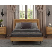Product photograph of Loft Solid Oak Double Bed from Oak Furniture Superstore