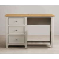 Product photograph of Weymouth Oak And Soft White Painted Dressing Table from Oak Furniture Superstore