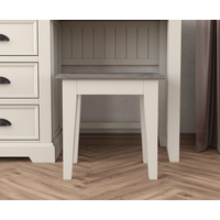Product photograph of Dartmouth Oak And Soft White Painted Dressing Stool from Oak Furniture Superstore