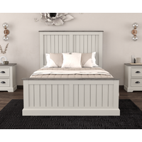 Product photograph of Dartmouth Oak And Soft White Painted Double Bed from Oak Furniture Superstore