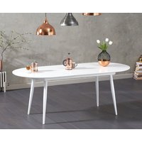 Product photograph of Extending Veneti White High Gloss Dining Table from Oak Furniture Superstore