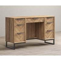Product photograph of Herringbone Solid Oak Dressing Table from Oak Furniture Superstore
