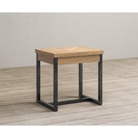 Product photograph of Herringbone Solid Oak Dressing Table Stool from Oak Furniture Superstore
