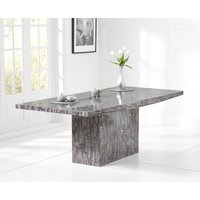 Product photograph of Crema 160cm Grey Marble Dining Table from Oak Furniture Superstore