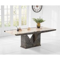 Product photograph of Tenore 220cm Extra Large Marble Effect Dining Table from Oak Furniture Superstore
