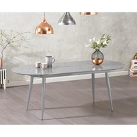 Product photograph of Extending Veneti Light Grey High Gloss Dining Table from Oak Furniture Superstore