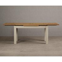 Product photograph of Extending Buxton 140cm Oak And Cream Painted Dining Table from Oak Furniture Superstore