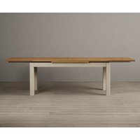 Product photograph of Extending Buxton 180cm Oak And Cream Painted Dining Table from Oak Furniture Superstore