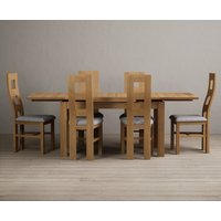 Product photograph of Extending Buxton 140cm Solid Oak Dining Table With 10 Brown Natural Chairs from Oak Furniture Superstore