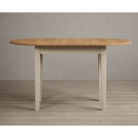 Product photograph of Extending Warwick Oak And Cream Painted Dining Table from Oak Furniture Superstore
