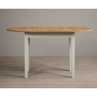 Product photograph of Extending Warwick Oak And Signal White Painted Dining Table from Oak Furniture Superstore