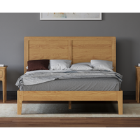 Product photograph of Loxton Solid Oak Kingsize Bed from Oak Furniture Superstore