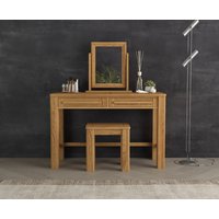 Product photograph of Eclipse Solid Oak Dressing Table Set from Oak Furniture Superstore