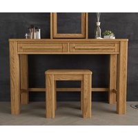 Product photograph of Eclipse Solid Oak Dressing Table Stool from Oak Furniture Superstore