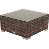 Product photograph of Rattan Garden Ottoman Coffee Table In Truffle Brown Champagne - Florida - Rattan Direct from Rattan Direct