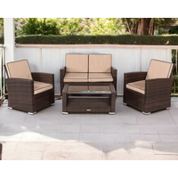 Product photograph of Rattan Garden Sofa Set In Brown - Marbella - Rattan Direct from Rattan Direct