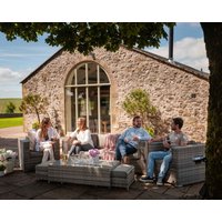 Product photograph of 3 Seater Rattan Garden Sofa Armchair Set In Grey - Ascot - Rattan Direct from Rattan Direct