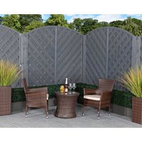 Product photograph of Rattan Garden 2 Seater Round Bistro Set In Brown - Cambridge - Rattan Direct from Rattan Direct