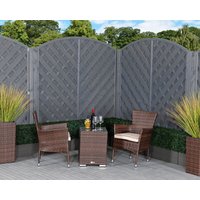 Product photograph of Rattan 2 Seater Square Bistro Set In Brown - Cambridge - Rattan Direct from Rattan Direct