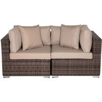 Product photograph of Florida Rattan Garden Armed High Bistro Set In Truffle Brown Champagne - Rattan Direct from Rattan Direct