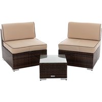 Product photograph of Rattan Garden 2 Seater Bistro Set In Brown - Florida - Rattan Direct from Rattan Direct