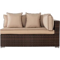 Product photograph of Left As You Sit Rattan Garden Sofa In Brown - Monaco - Rattan Direct from Rattan Direct