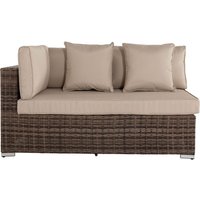Product photograph of Right As You Sit Rattan Garden Sofa In Brown Champagne - Premium Weave - Monaco - Rattan Direct from Rattan Direct