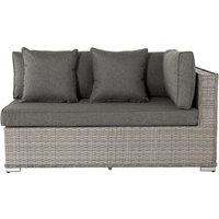 Product photograph of Rattan Garden Day Bed Sofa Left As You Sit In Grey - Monaco - Rattan Direct from Rattan Direct