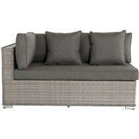 Product photograph of Rattan Garden Day Bed Sofa Right As You Sit In Grey - Monaco - Rattan Direct from Rattan Direct