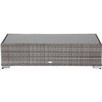 Product photograph of Monaco Rattan Garden Ottoman Coffee Table In Grey - Monaco - Rattan Direct from Rattan Direct