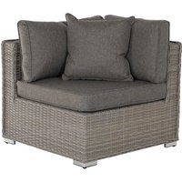 Product photograph of Rattan Garden Corner Section Seat In Grey - Florida - Rattan Direct from Rattan Direct