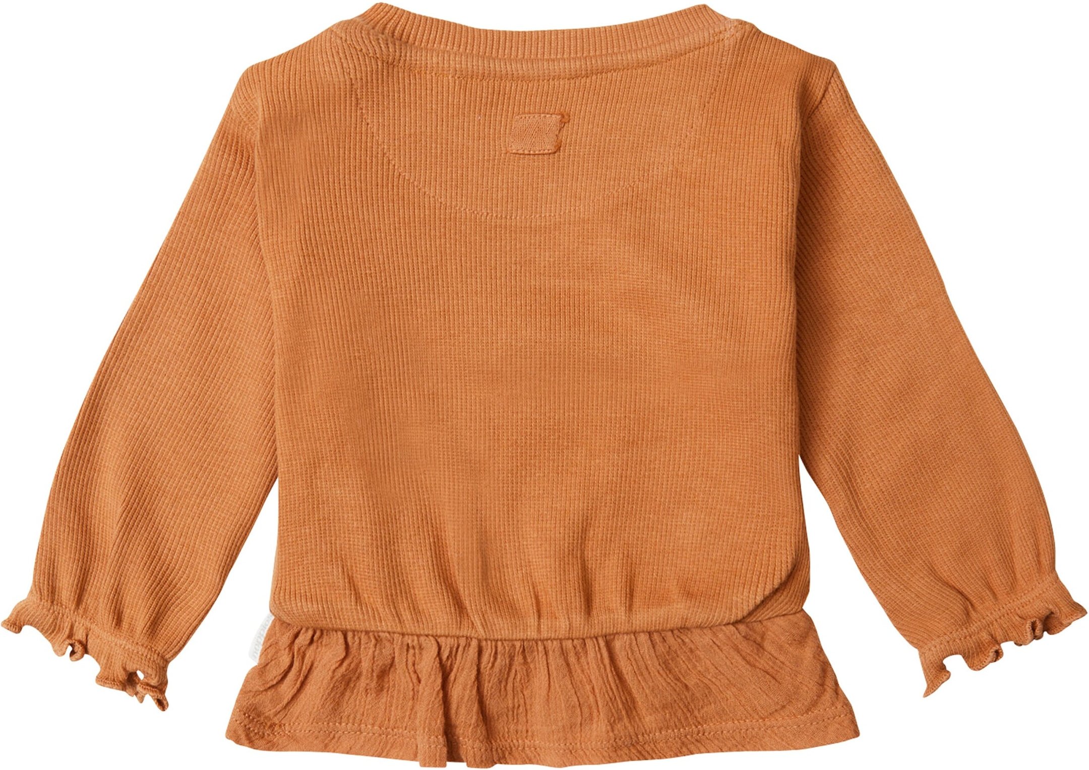 Noppies Shirt langarm Rippqualität Krepp-Volant