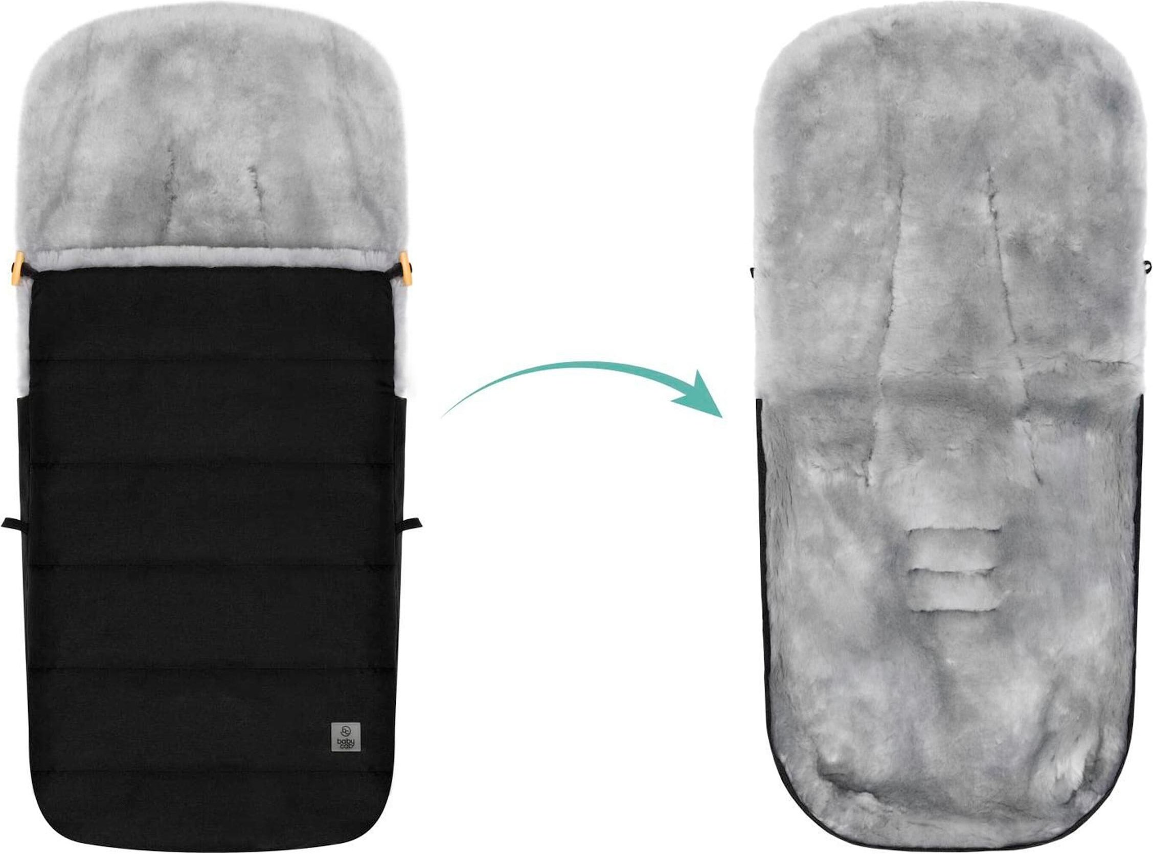Babycab Winterfußsack Lammfell Lille Alpina schwarz