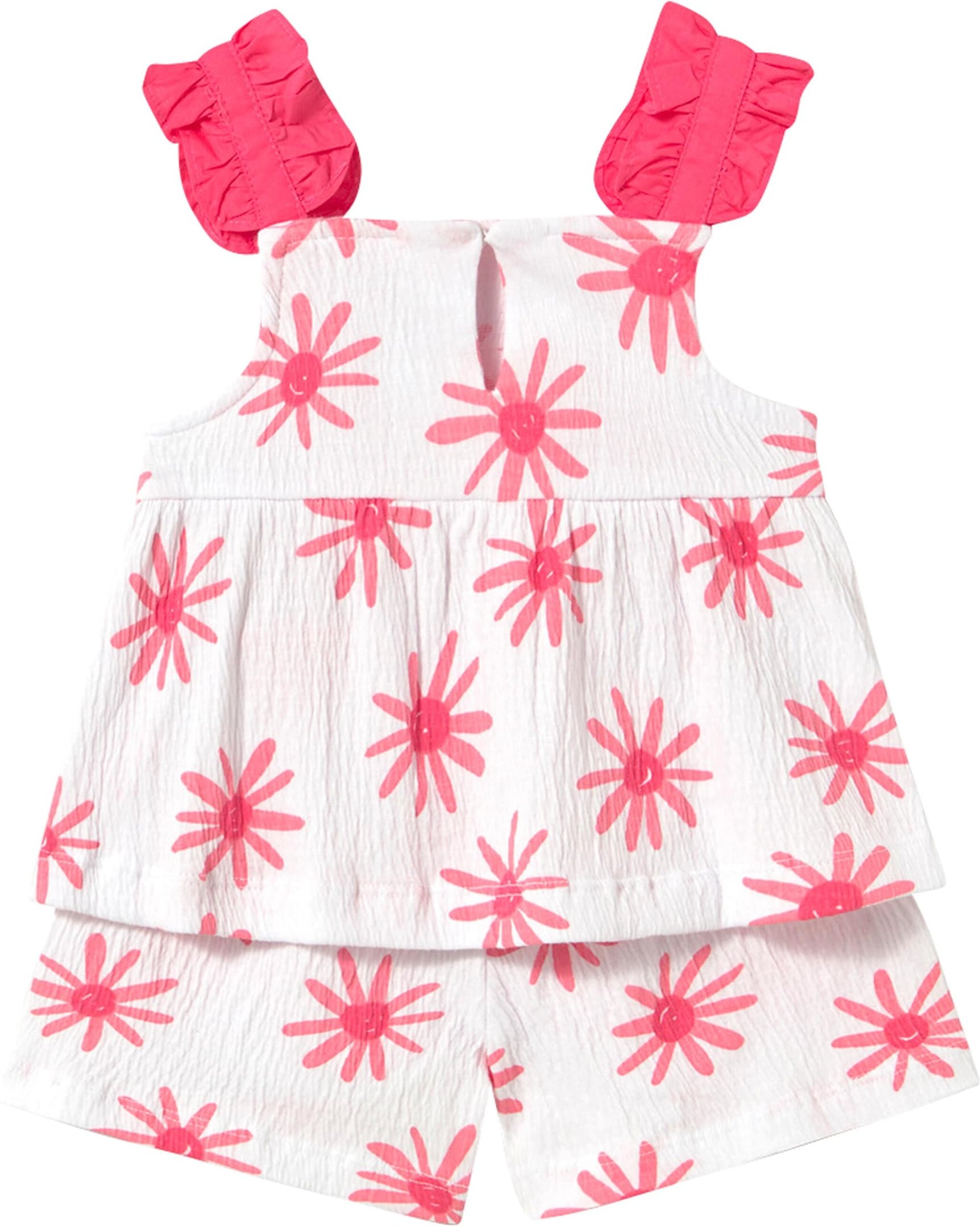 Mayoral Baby 2-tlg. Set Krepp-Top und -Shorts Blumen