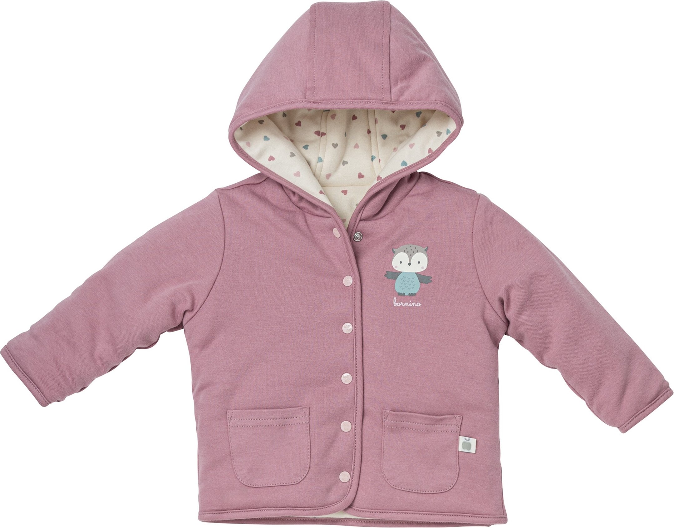 Bornino Cozy Time Wendejacke Herzen Eule