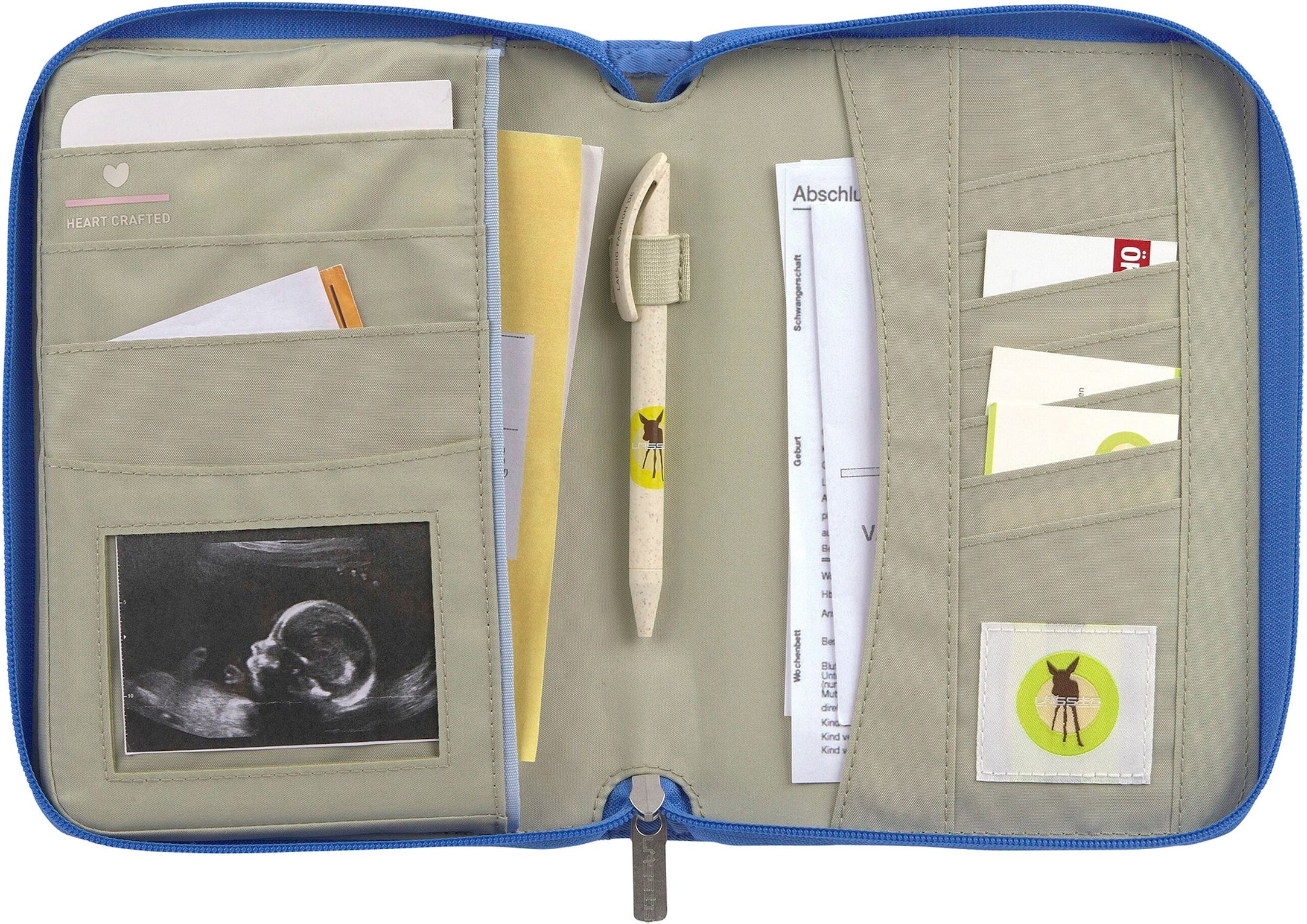 Lässig Mutterpasshülle mit Reißverschluss