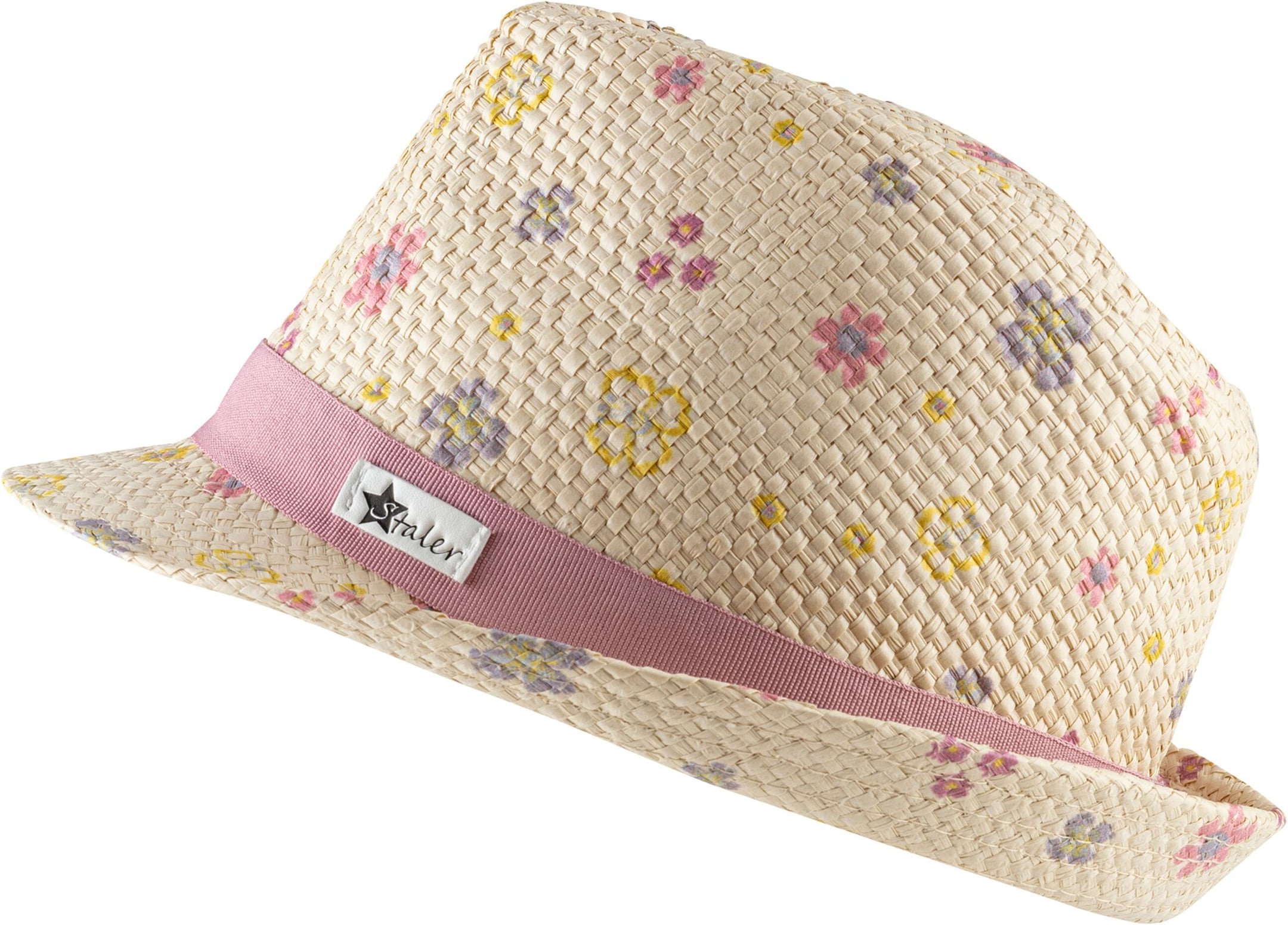 Sterntaler Strohhut mit UV-Schutz Blumen
