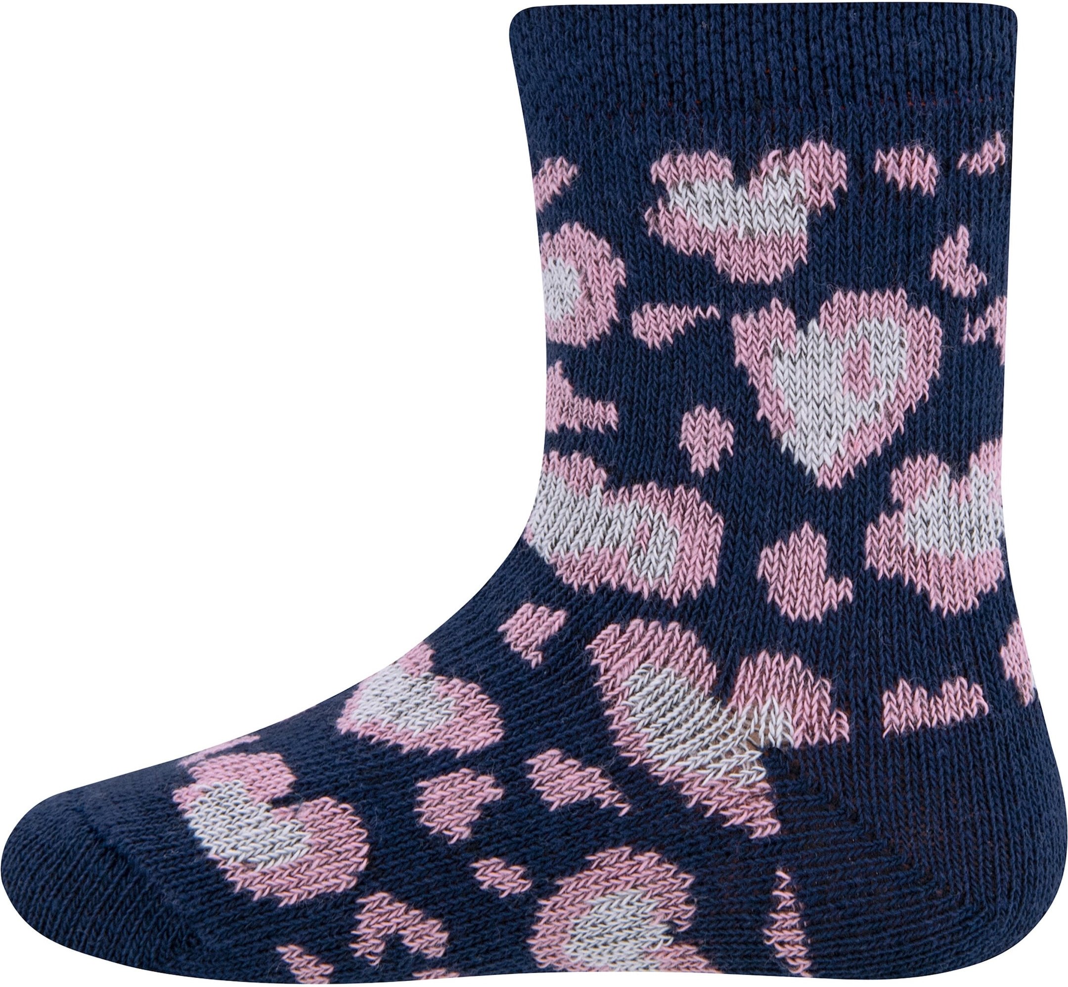 Ewers 2er-Pack Socken Leoprint-Herzen