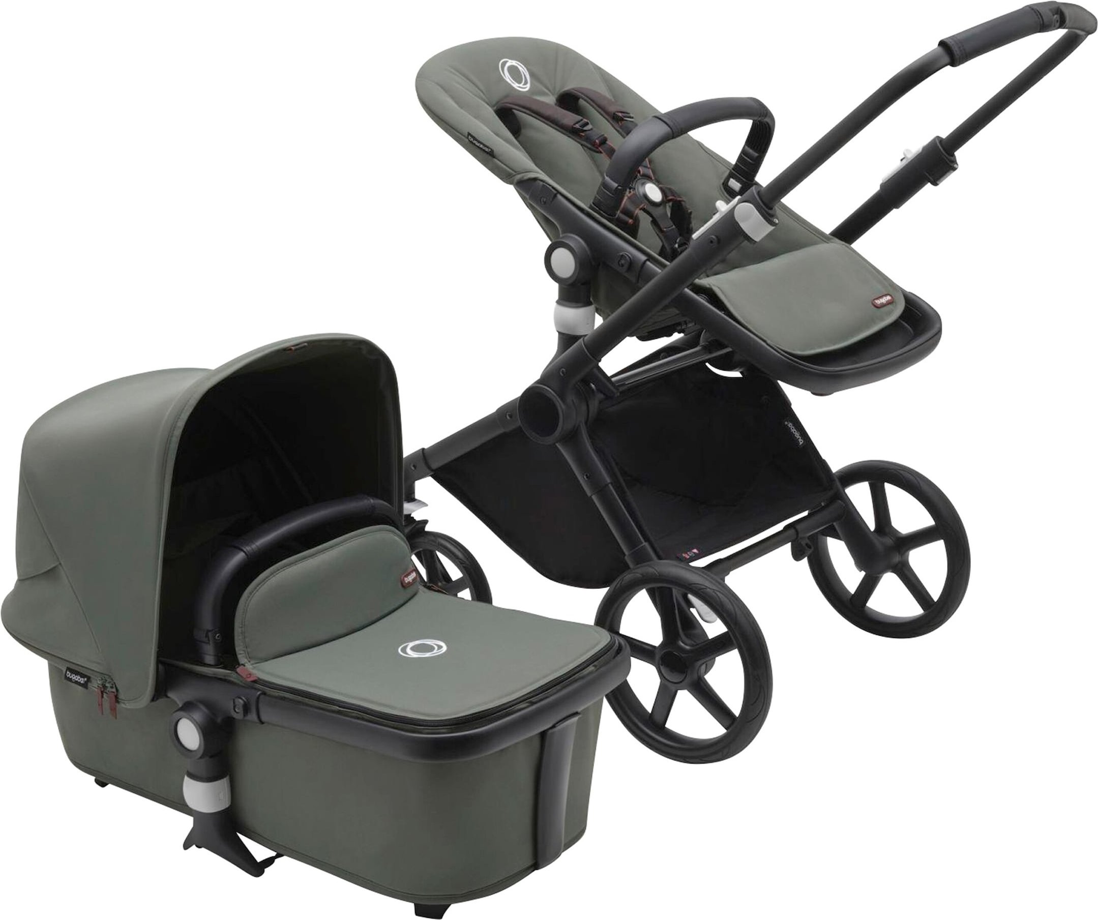 Bugaboo Fox Cub Kombikinderwagen Set essential inkl. Fußsack gruen