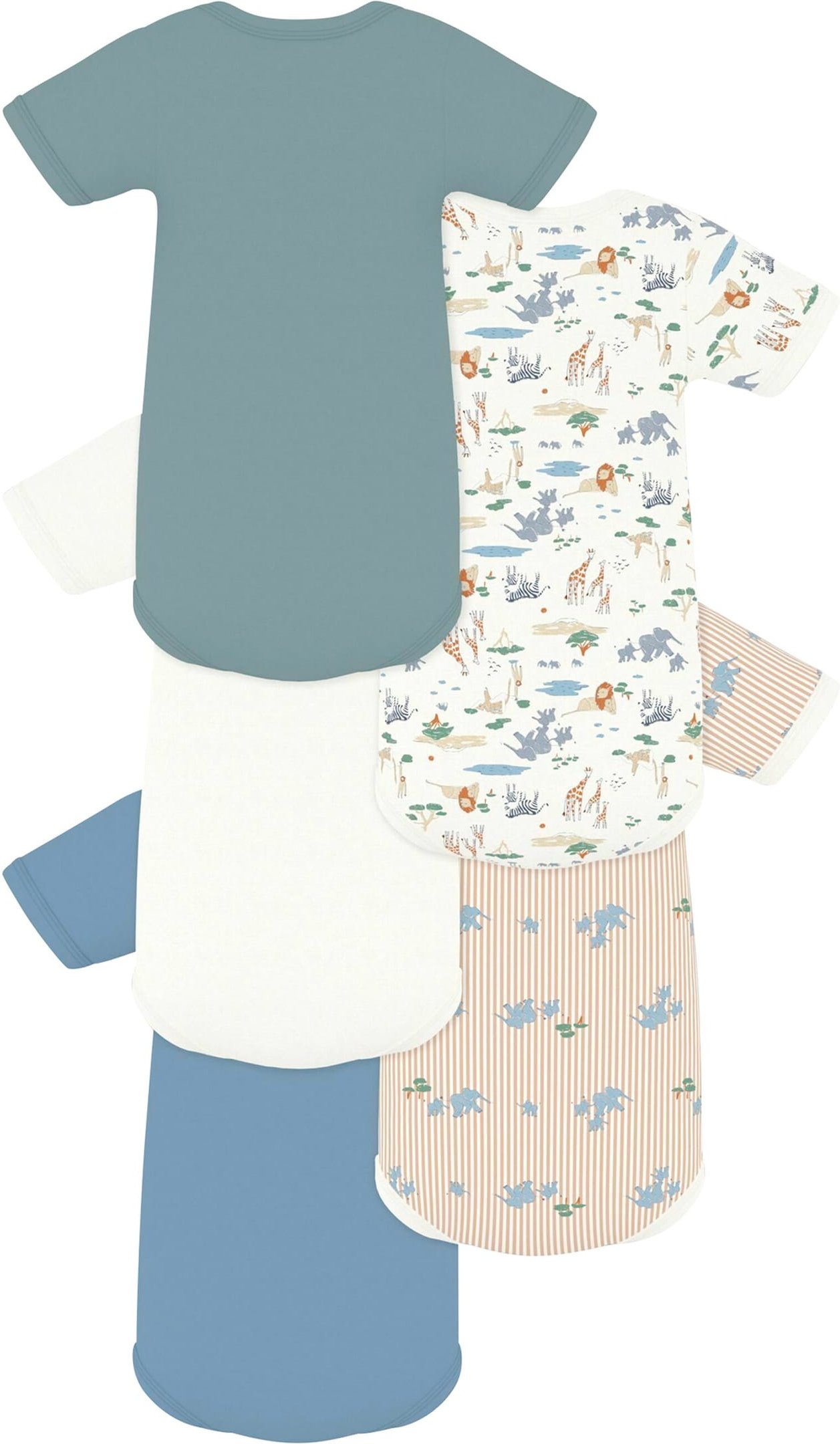Petit Bateau 5er-Pack Bodys kurzarm Safari