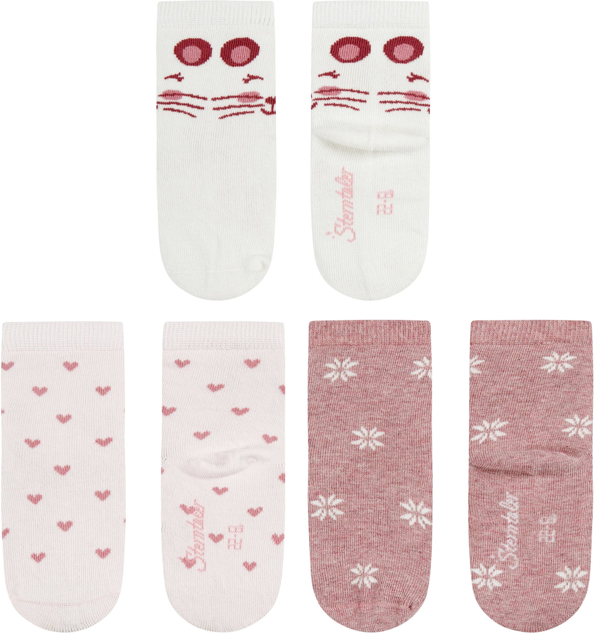 Sterntaler 3er-Pack Socken Maus Herzen