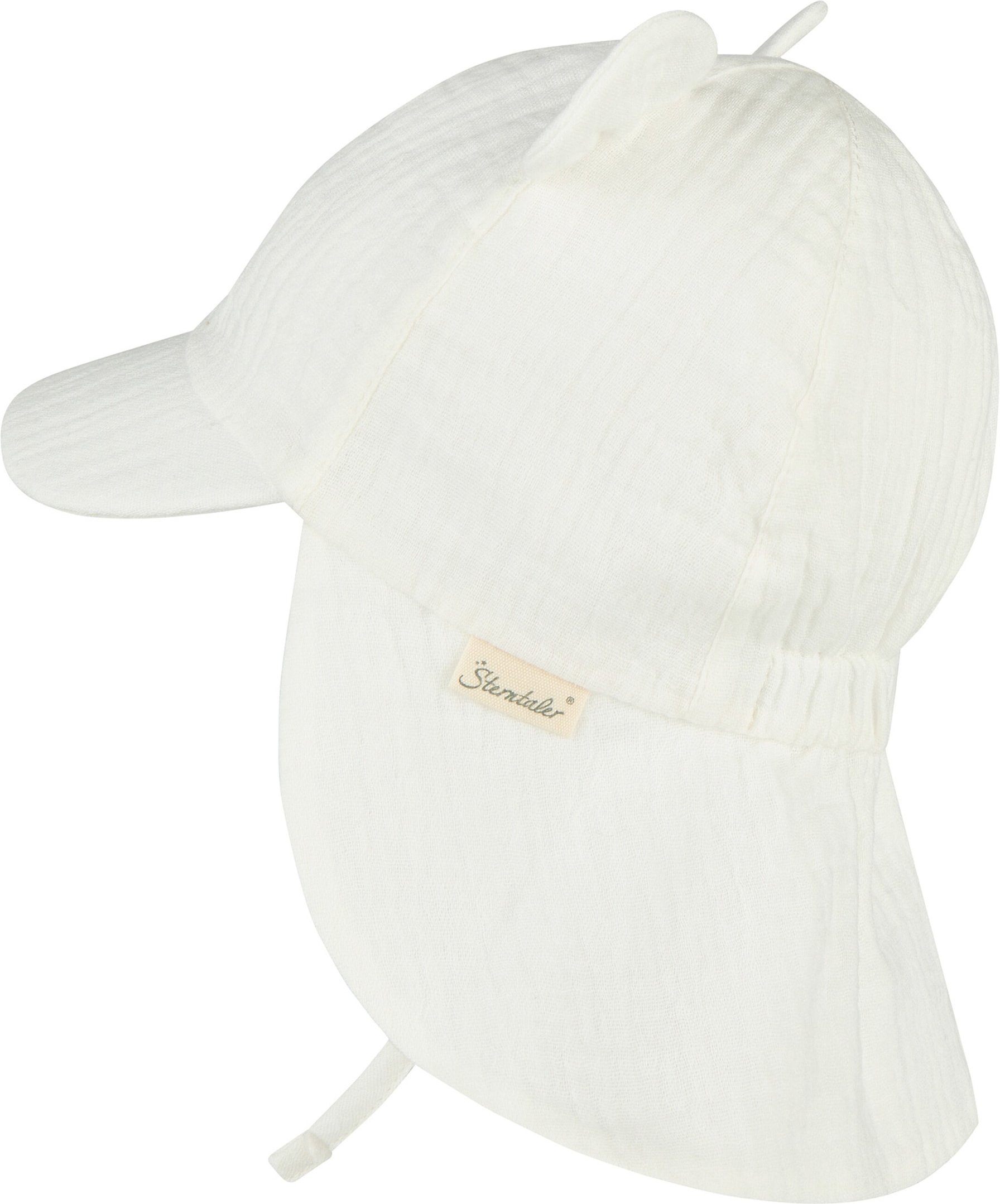 Sterntaler Musselin-Schirmmütze mit Nackenschutz und Ohren