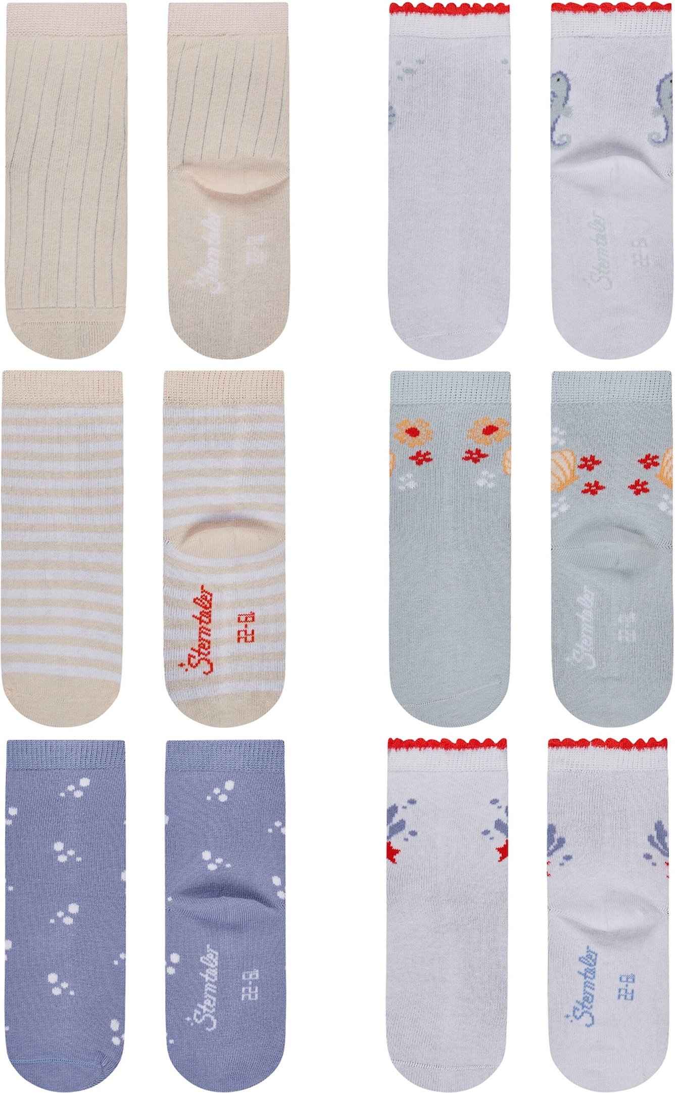 Sterntaler 6er-Pack Socken Ozean