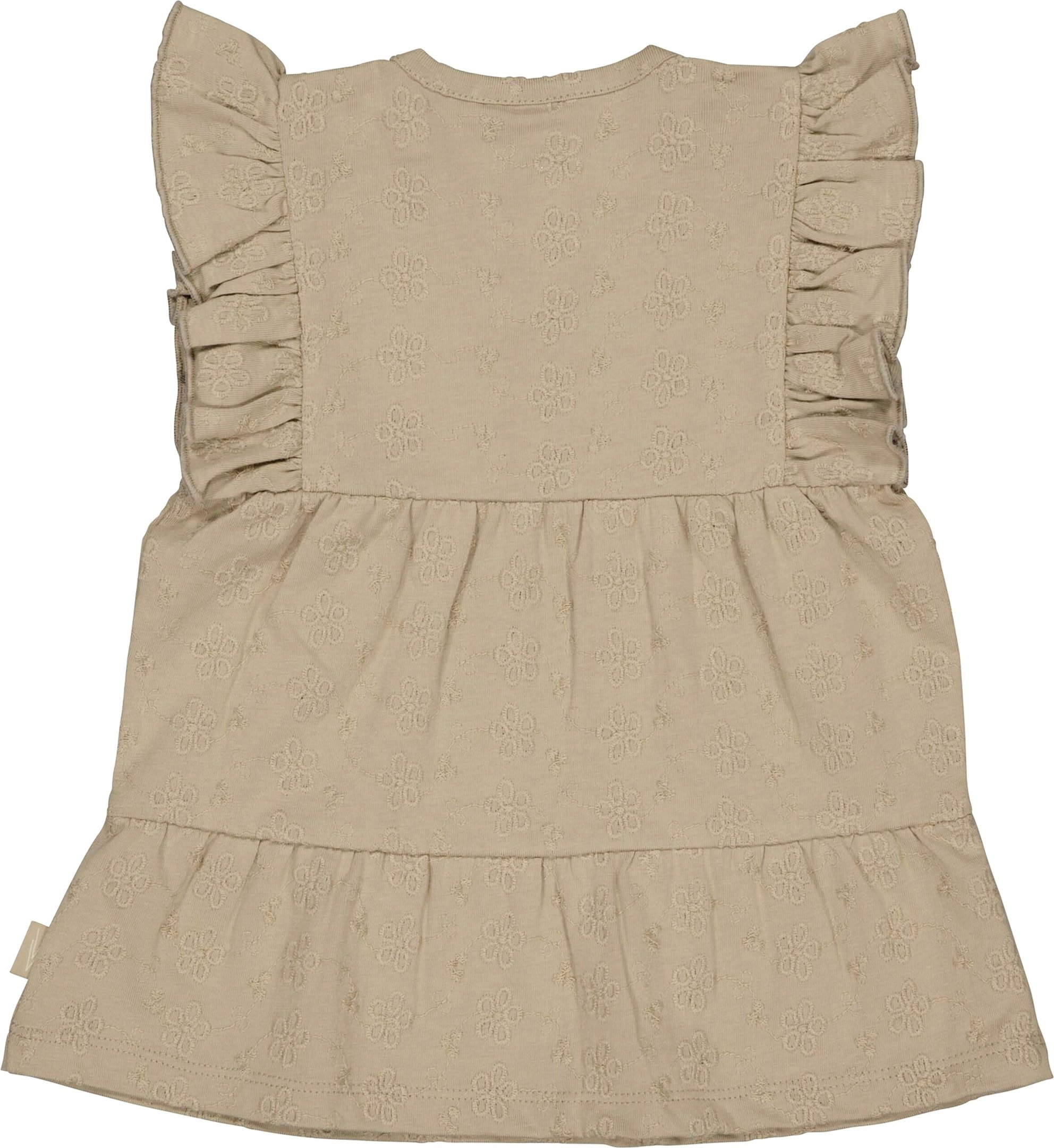 Levv Webkleid mit Flügelarm Blumenstickerei