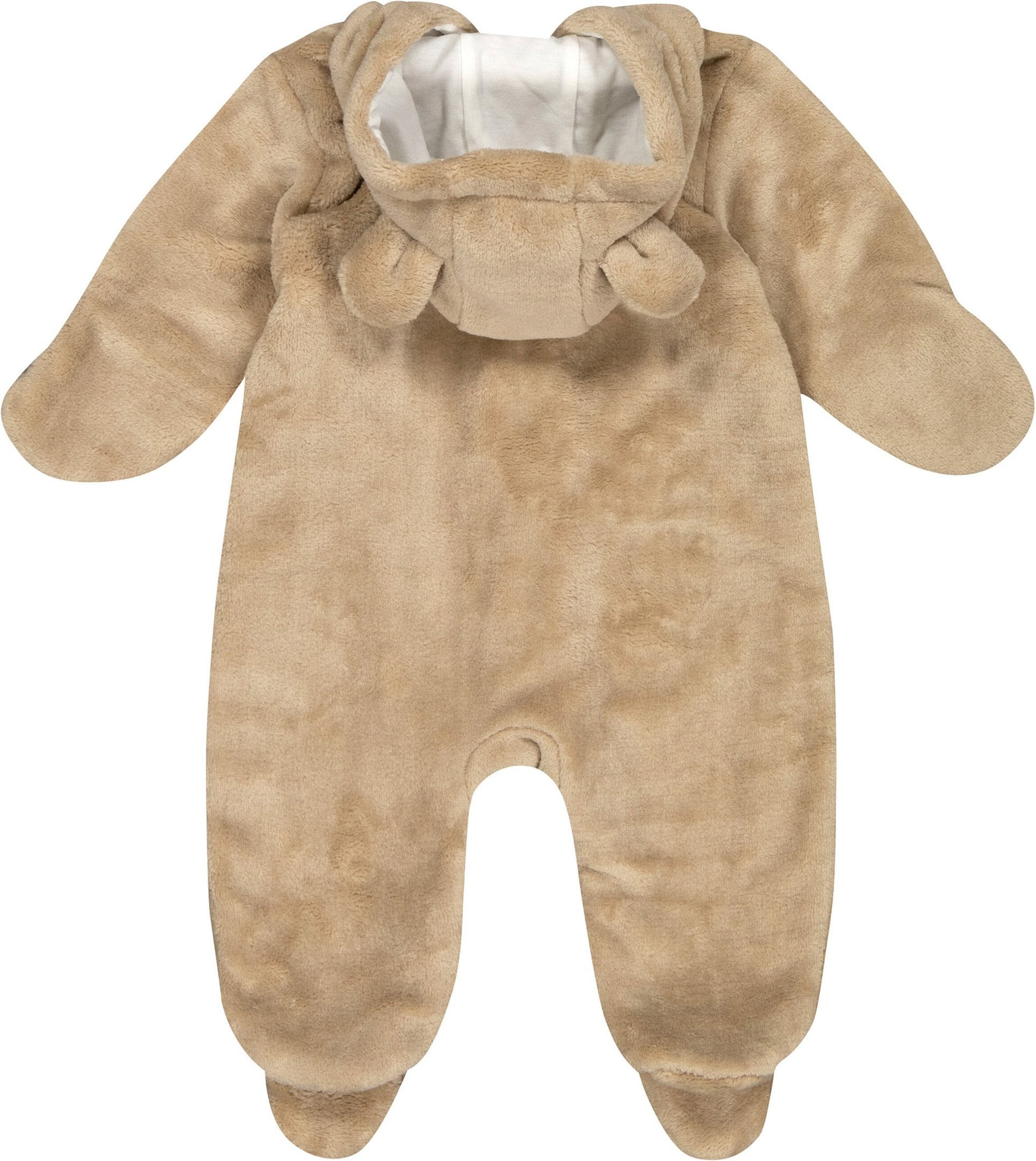 Salt And Pepper Plüschoverall mit Fuß und Kapuze mit Ohren