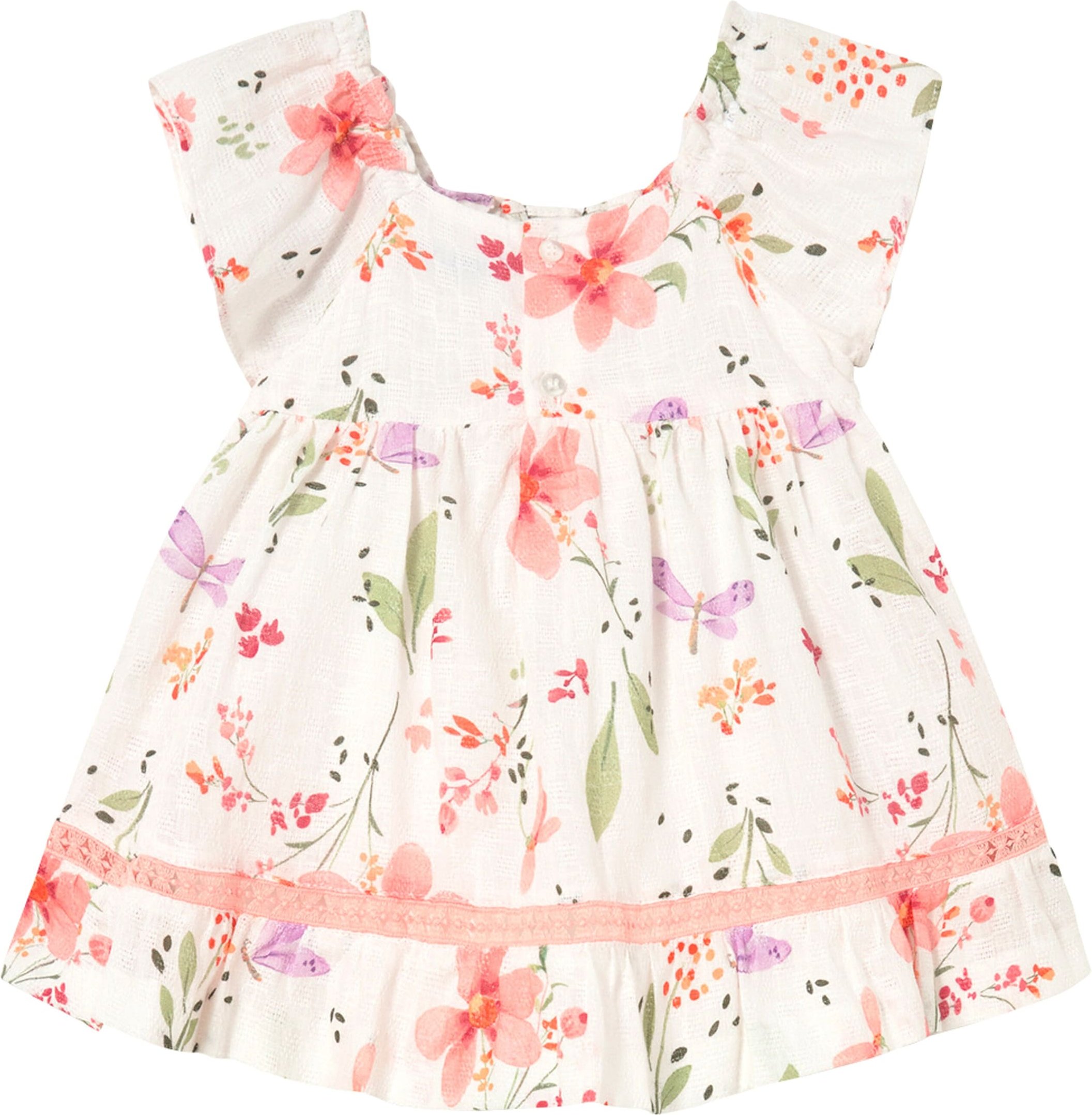 Mayoral Baby Kleid Flügelarm Blumen Libellen