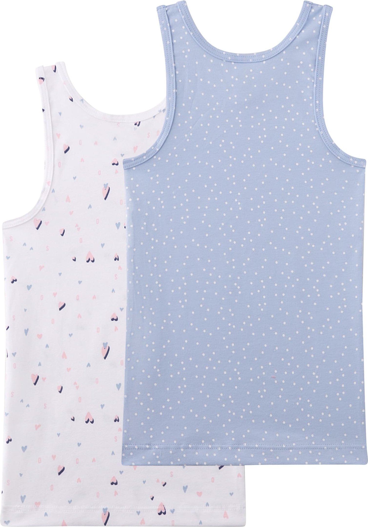 Sanetta 2er-Pack Unterhemden Herzen Punkte