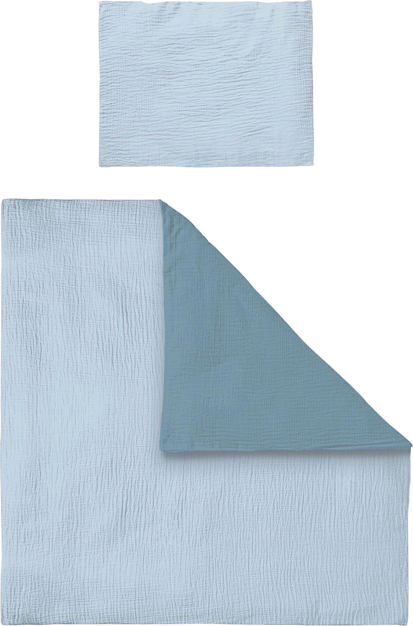 Bornino Home Wende-Bettwäsche Musselin 35x40/80x80 cm