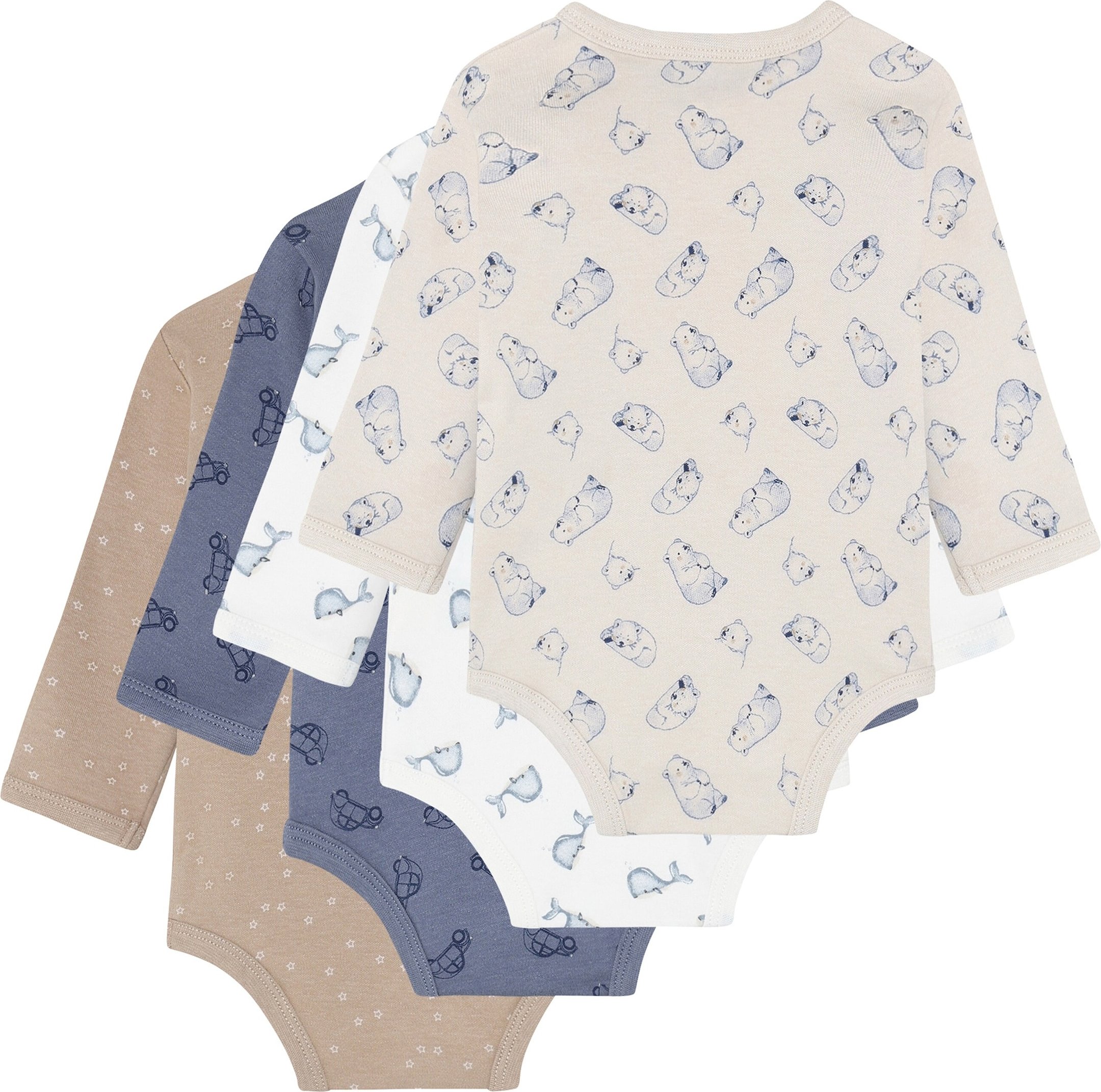 Pippi 4er-Pack Wickelbody langarm