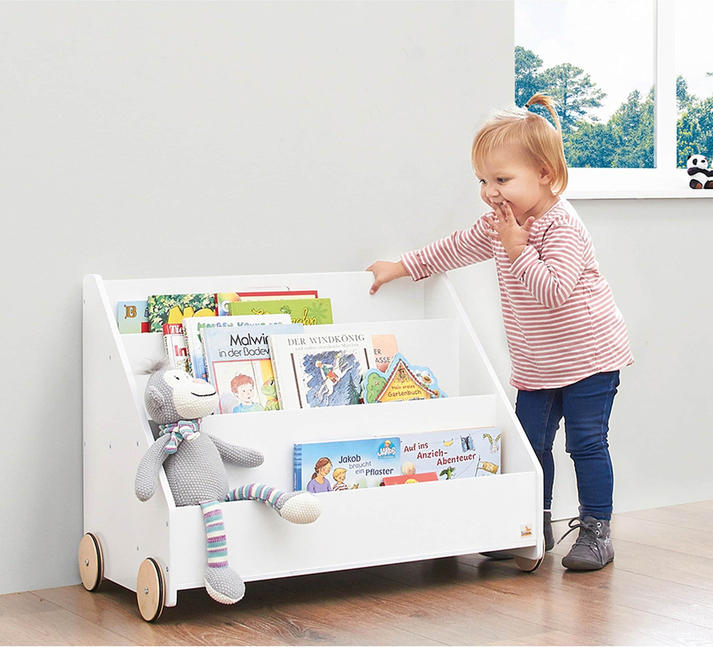 Pinolino Bücherregal Lasse mit Rollen